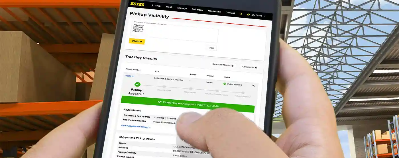 Estes&rsquo; Pickup Visibility App Delivers Peace Of Mind