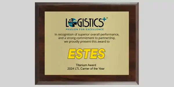 Estes Named A 2024 LTL Carrier Of The Year By Logistics Plus, Inc.